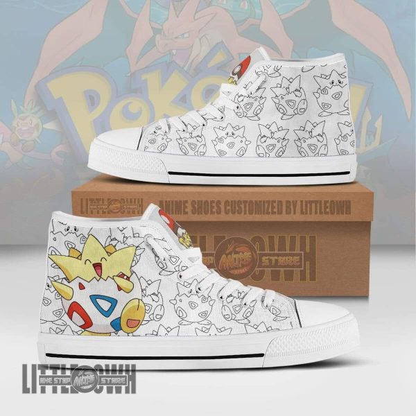 Togepi High Top Canvas Shoes Custom Pokemon Anime Sneakers