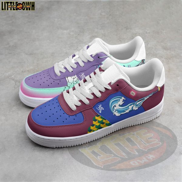 Alternative view of Tomioka and Shinobu Anime Sneakers - Custom Demon Slayer AF1 Shoes