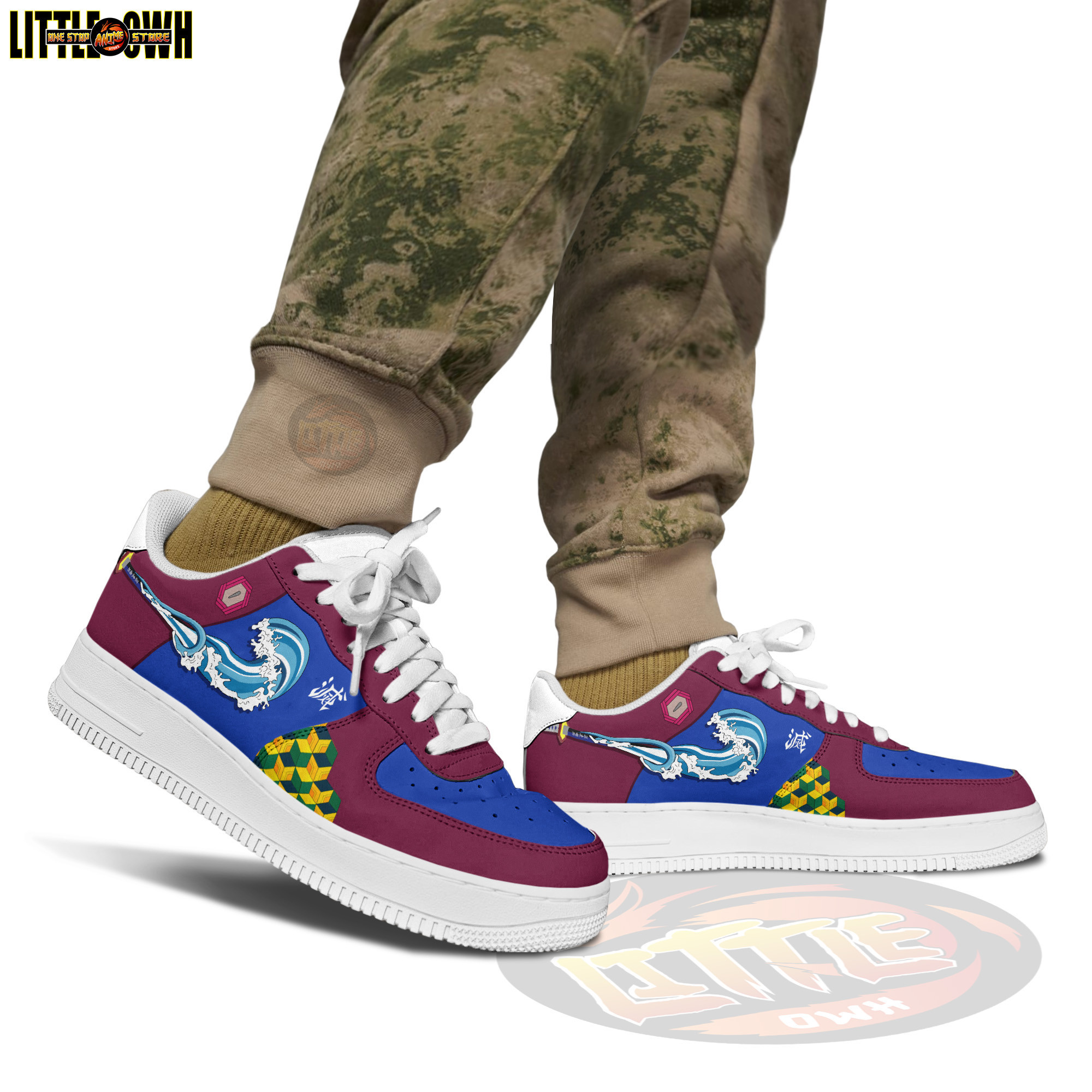 Tomioka Anime Sneakers Custom Water Breathing Demon Slayer Anime Shoes 4 Tomioka Anime Sneakers Custom Water Breathing Demon Slayer Anime Shoes - Image 4