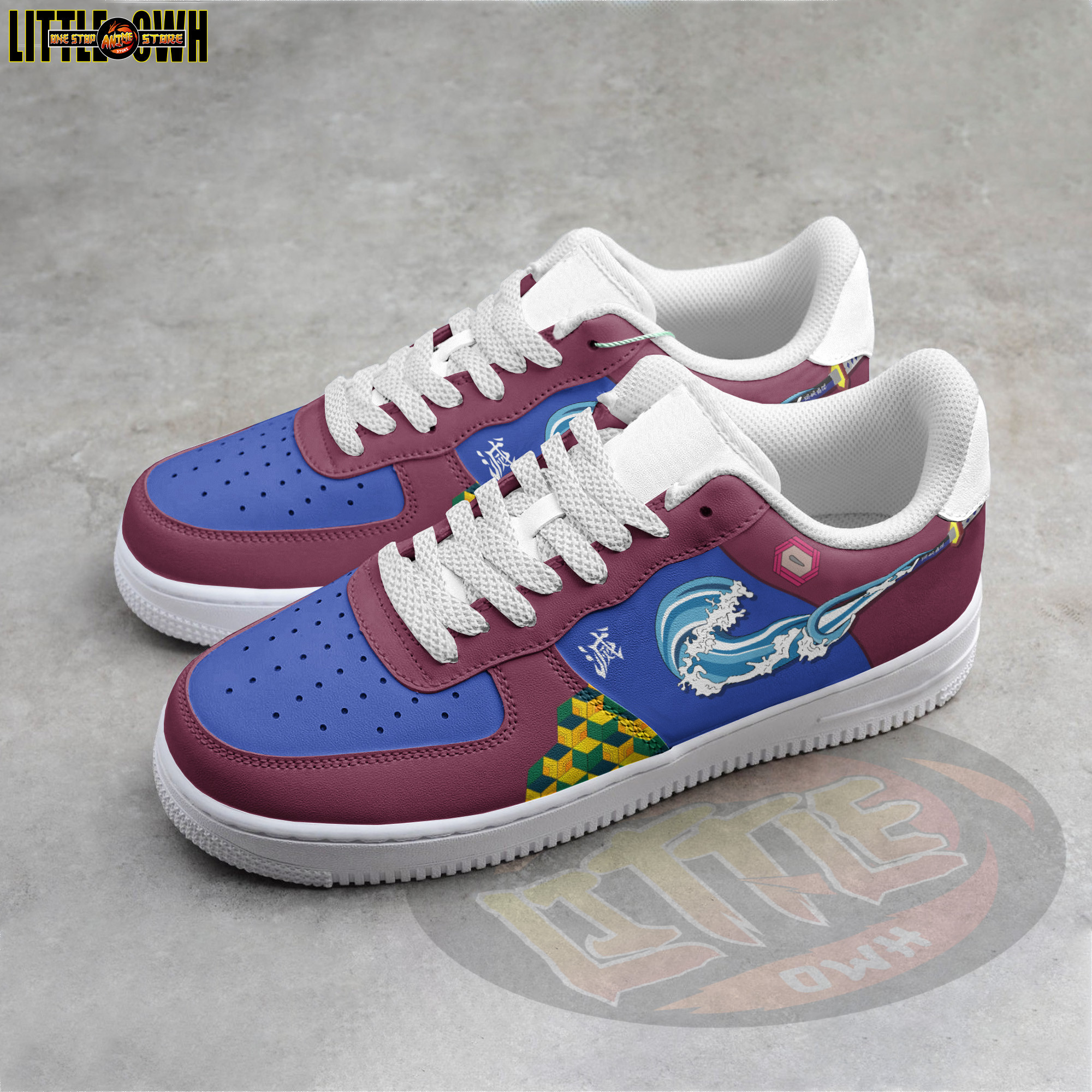 Tomioka Anime Sneakers Custom Water Breathing Demon Slayer Anime Shoes 2 Tomioka Anime Sneakers Custom Water Breathing Demon Slayer Anime Shoes - Image 2