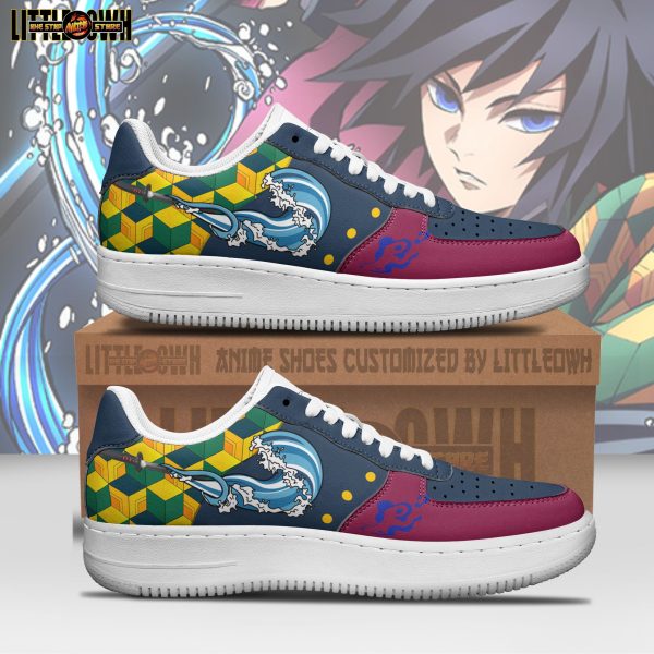Tomioka Giyuu Anime Sneakers - Custom Demon Slayer AF1 Shoes