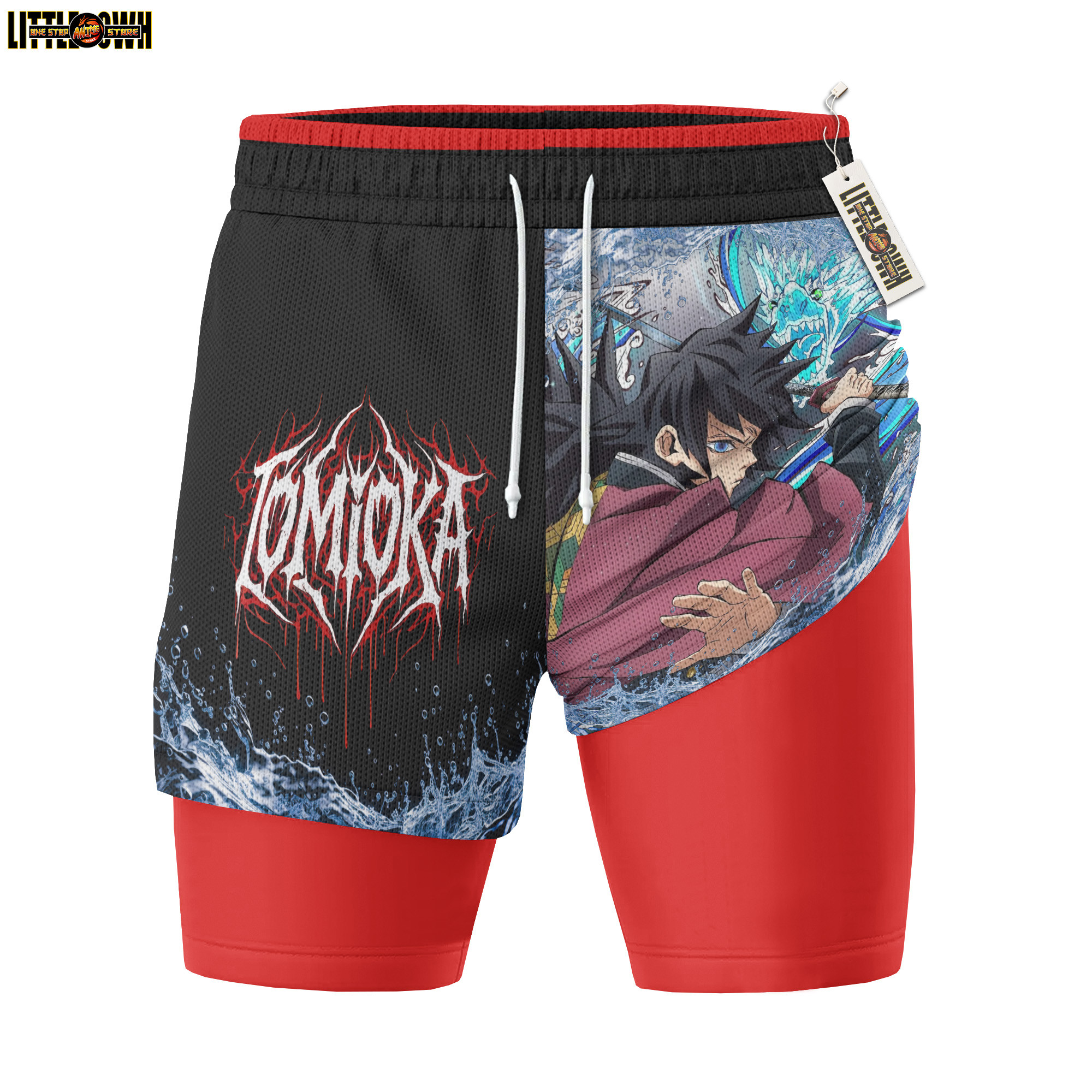 Tomioka Giyuu KnY Performance Shorts - Wetar Breathing Running Shorts, Gym Shorts 2 Tomioka Giyuu KnY Performance Shorts - Wetar Breathing Running Shorts, Gym Shorts - Image 2