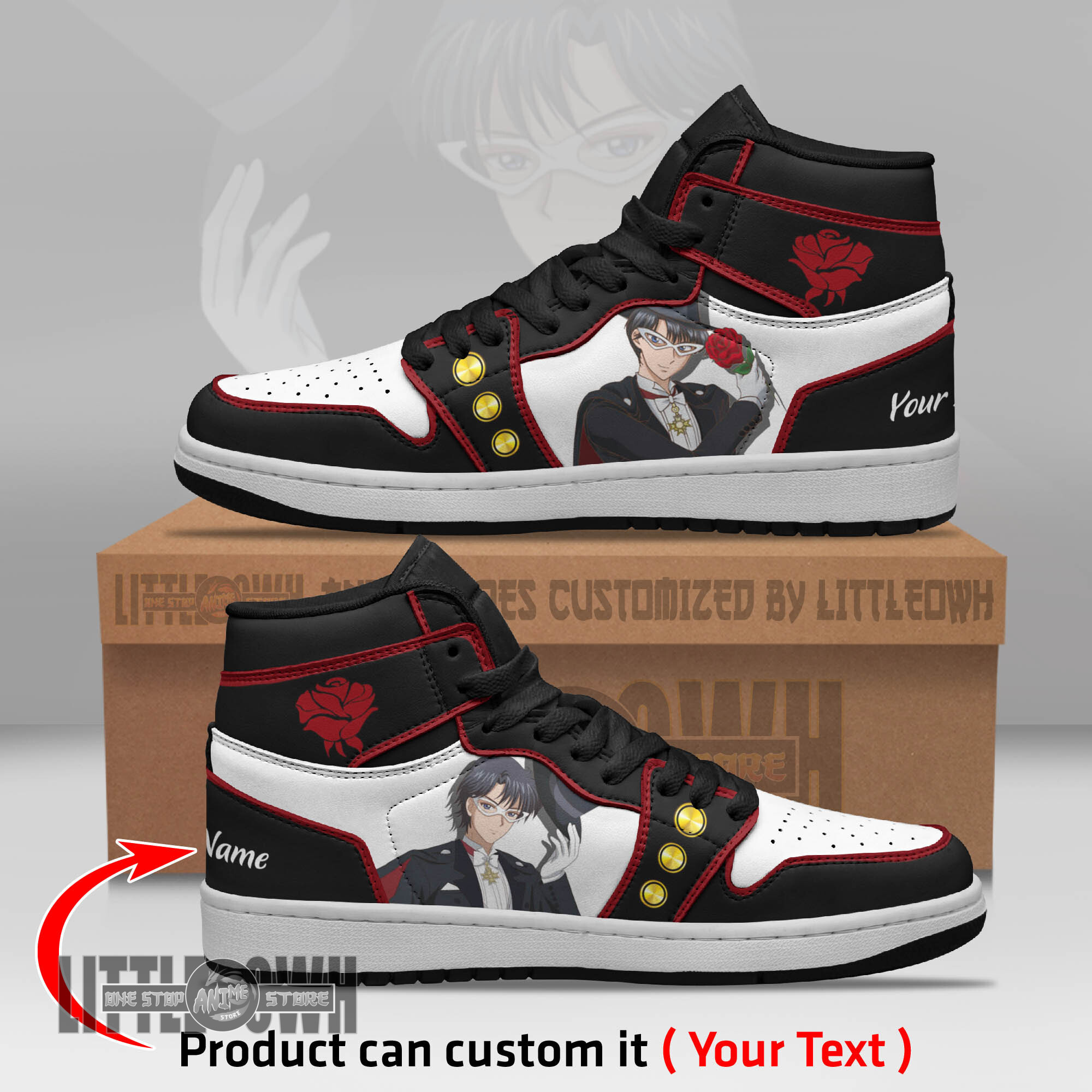 Tuxedo Mask Persionalized Shoes Sailor Moon Anime Boot Sneakers