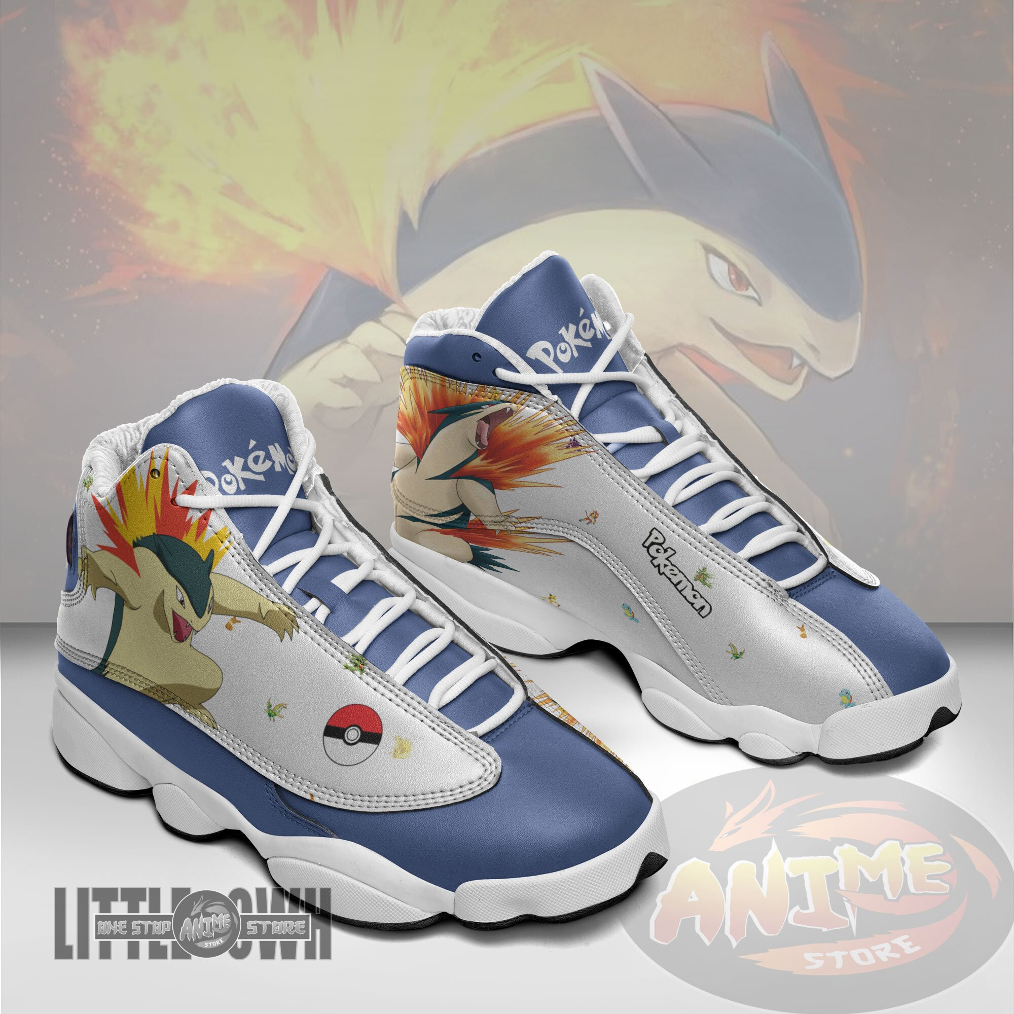 Typhlosion Shoes Custom Pokemon Anime JD13 Sneakers 3 Typhlosion Shoes Custom Pokemon Anime JD13 Sneakers - Image 3