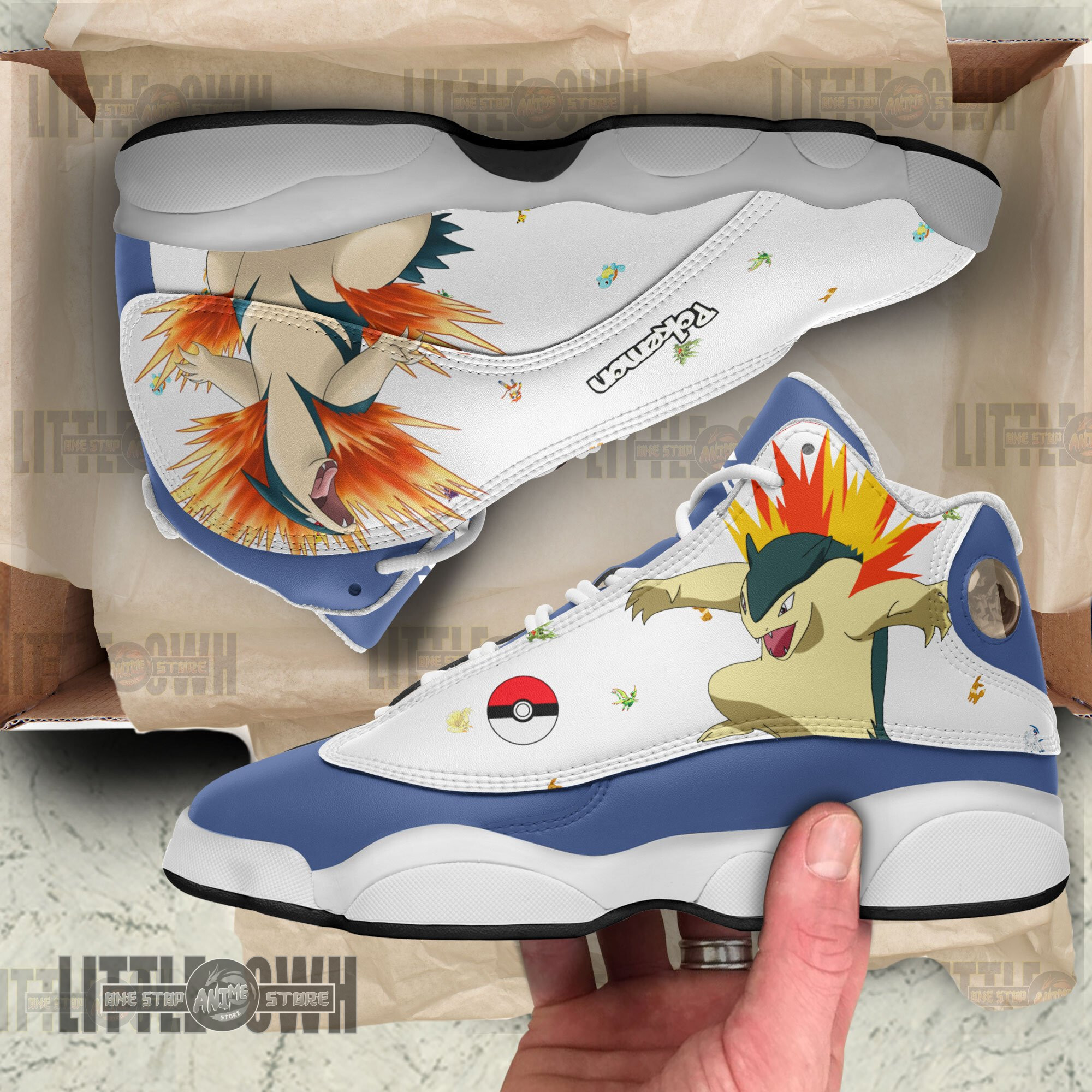 Typhlosion Shoes Custom Pokemon Anime JD13 Sneakers 4 Typhlosion Shoes Custom Pokemon Anime JD13 Sneakers - Image 4