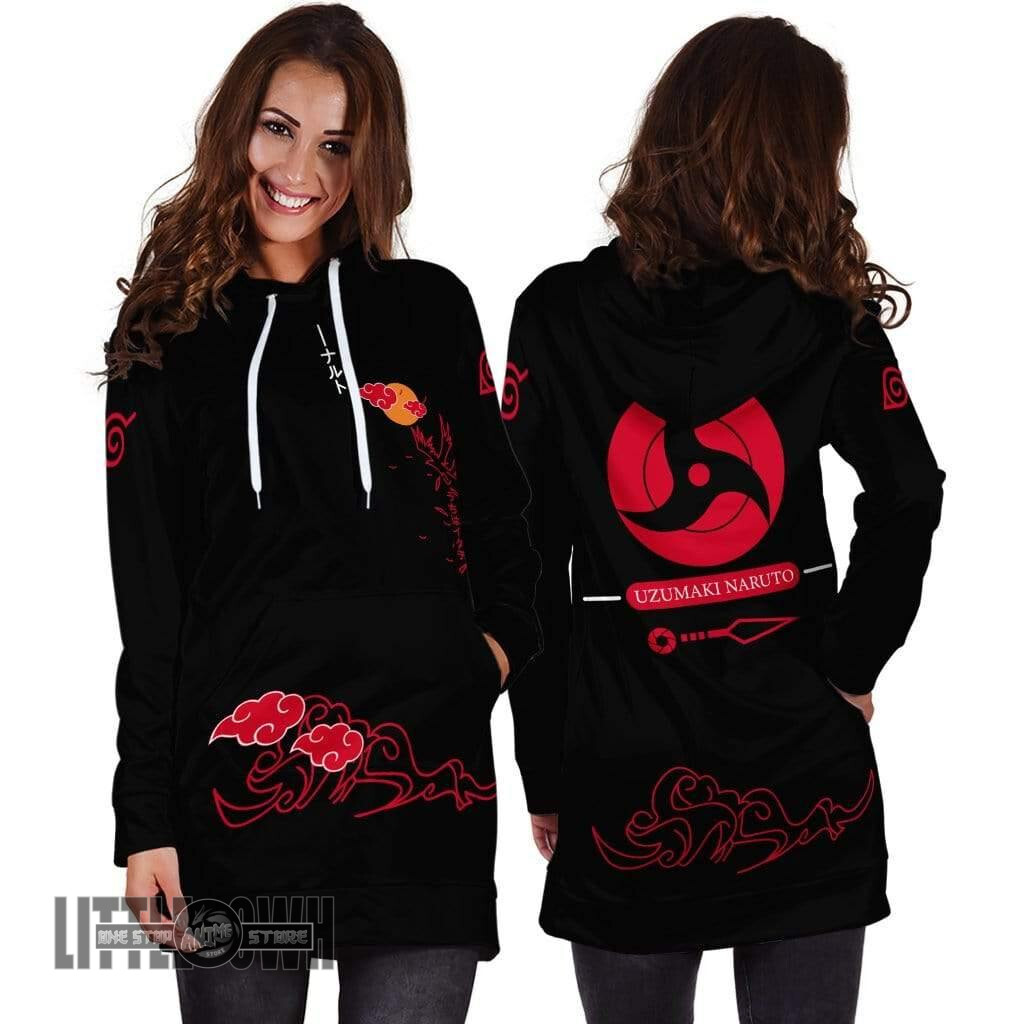 Alternative view of Uchiha Akatsuki Anime Cosplay Customes Women Hoodie Dress