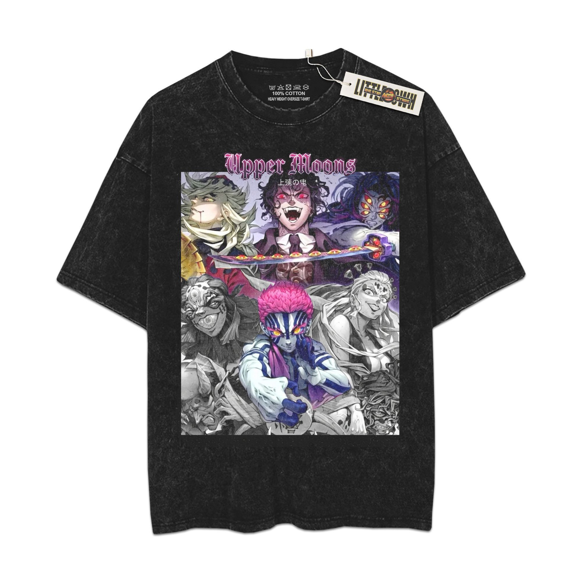 Upper Moon Vintage Shirt KnY Oversized Washed Tees - Custom Anime Tee
