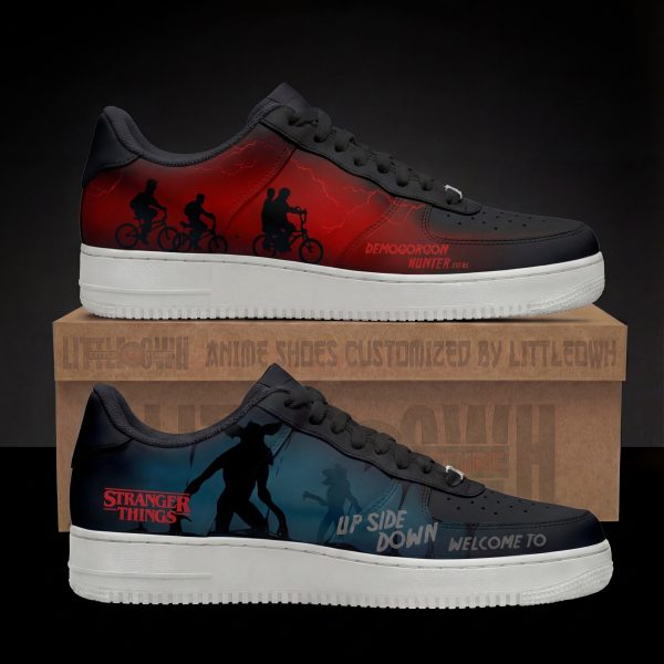 Upside Down World Stranger Things Custom AF1 Sneakers