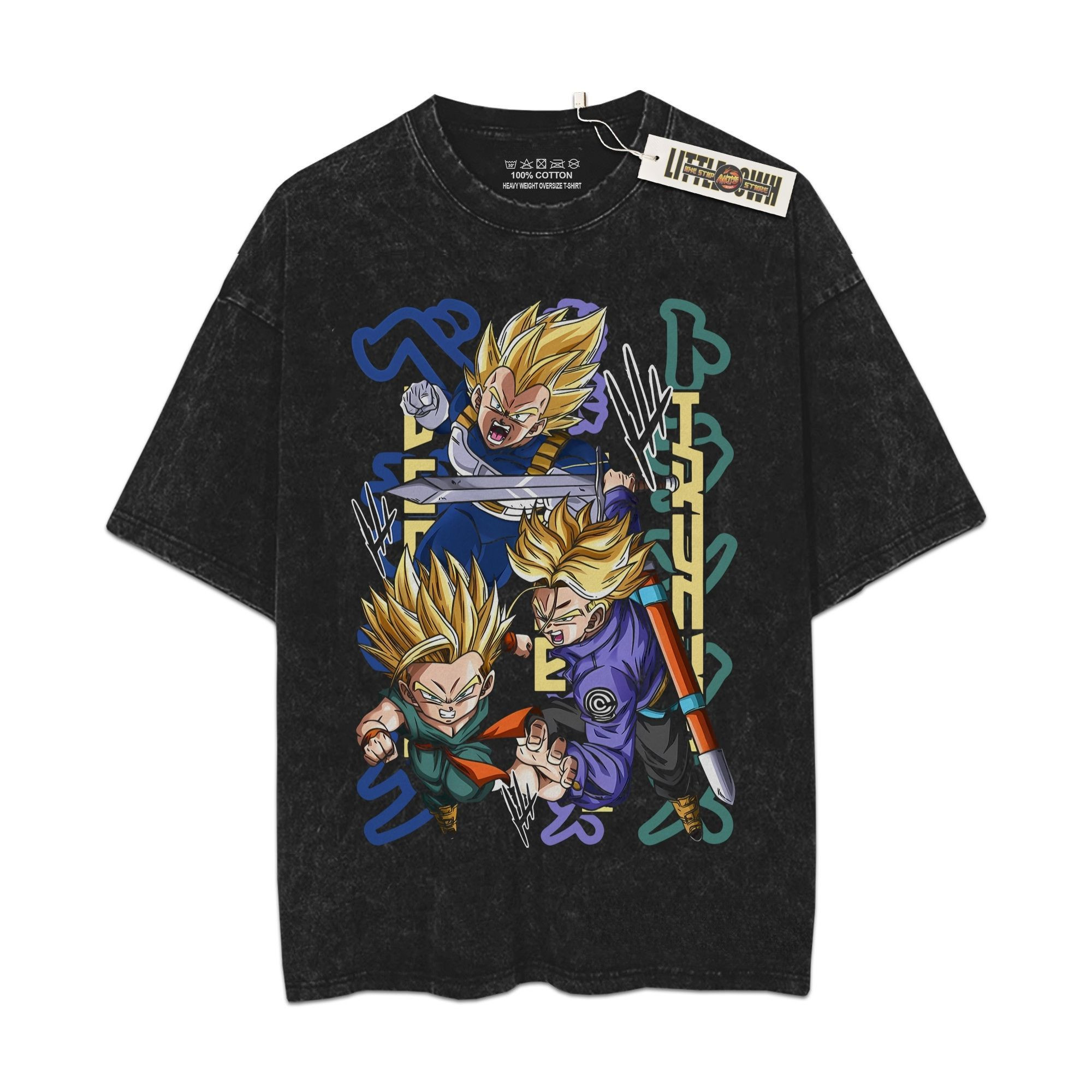 Vegeta Vintage Shirt DGB Oversized Washed Tees - Custom Anime Tee