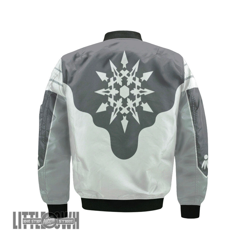 Weiss Schnee Bomber Jacket Custom RWBY Cosplay Costumes 3 Weiss Schnee Bomber Jacket Custom RWBY Cosplay Costumes - Image 3