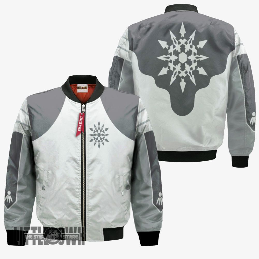 Weiss Schnee Bomber Jacket Custom RWBY Cosplay Costumes 2 Weiss Schnee Bomber Jacket Custom RWBY Cosplay Costumes - Image 2