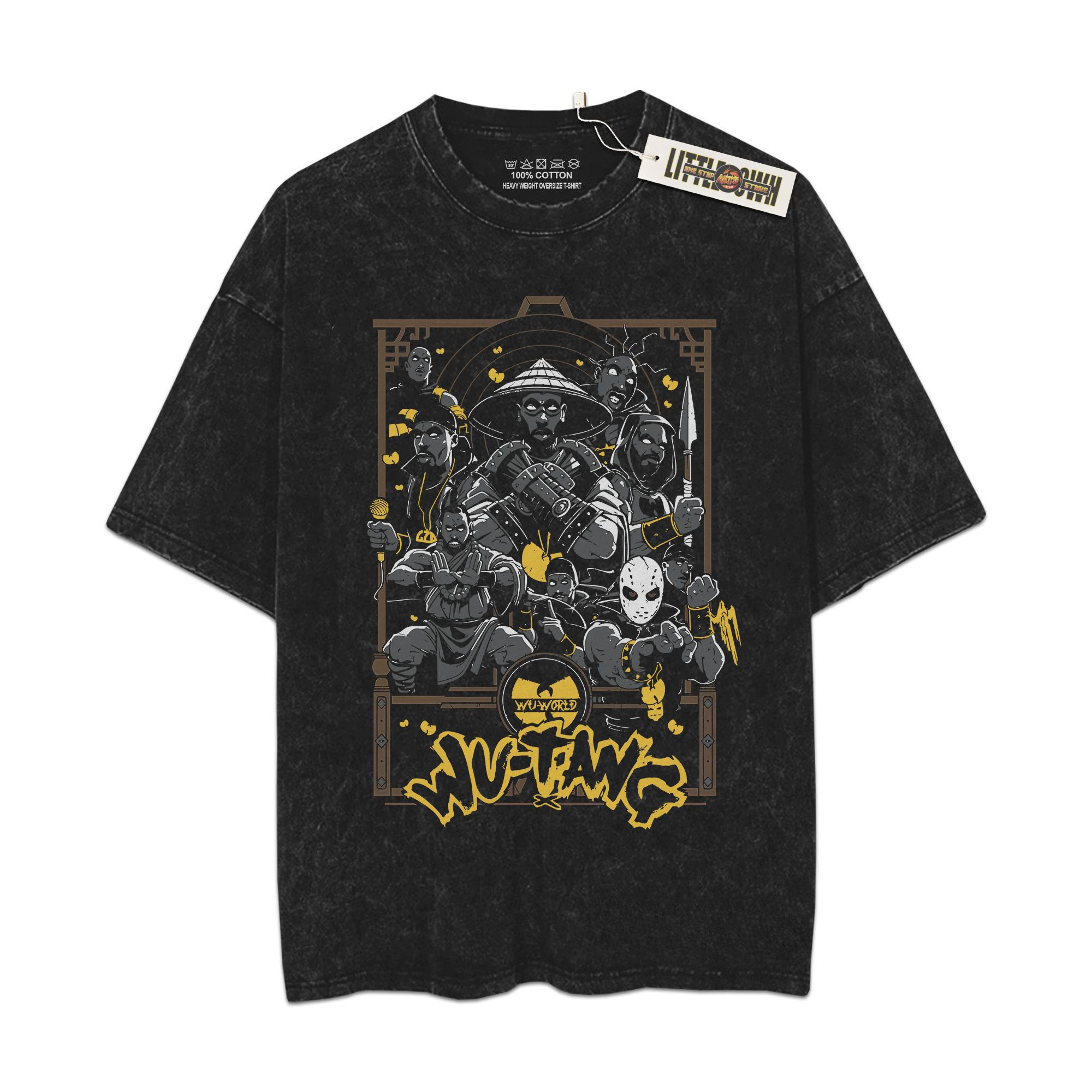 Wu Tang Vintage Oversized Washed Tees - Custom Anime Tee