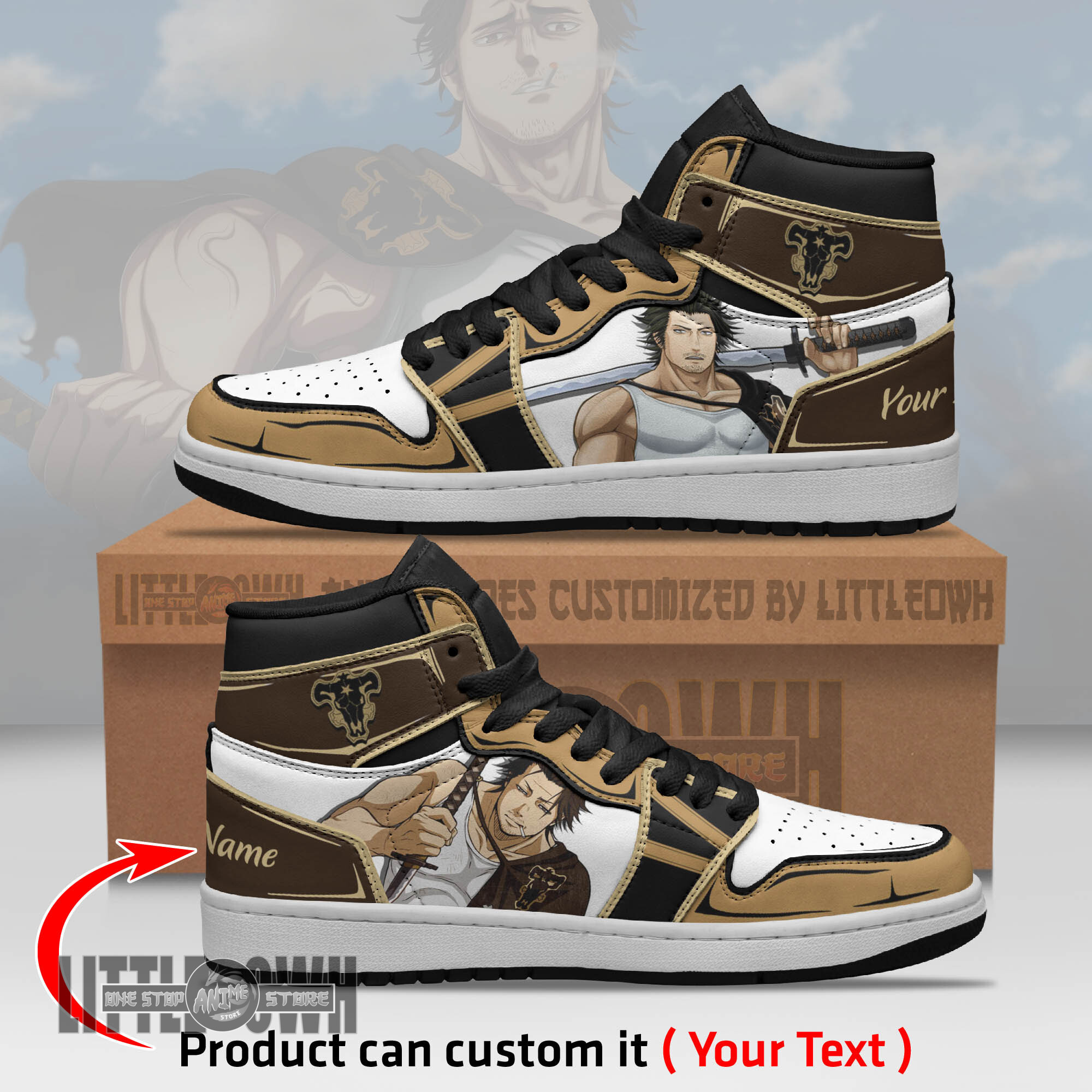 Yami Sukehiro Persionalized Shoes Black Clover Anime Boot Sneakers
