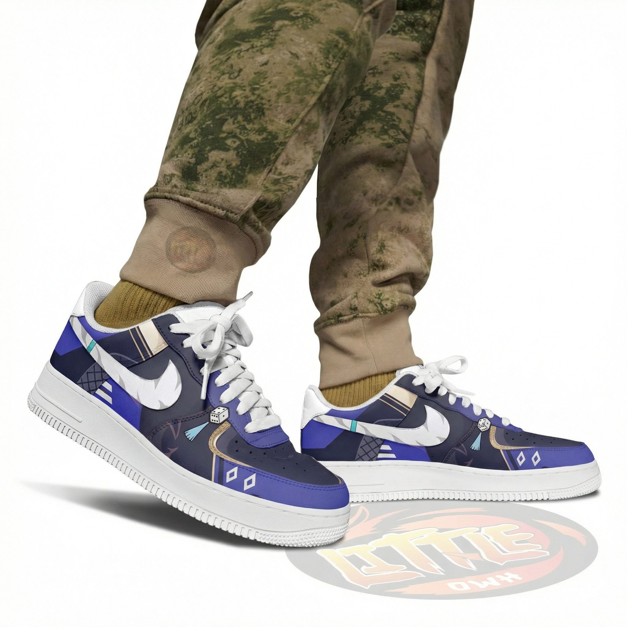 Yelan Genshin Impact Custom AF1 Sneakers 4 Yelan Genshin Impact Custom AF1 Sneakers - Image 4
