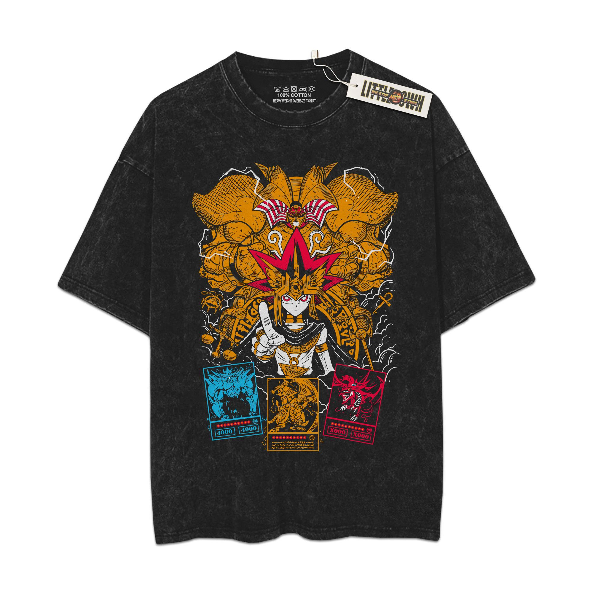 YGO Vintage Oversized Washed Tees - Custom Anime Tee