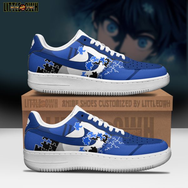 Yoichi Isagi Anime Sneakers - Custom Blue Lock AF1 Shoes