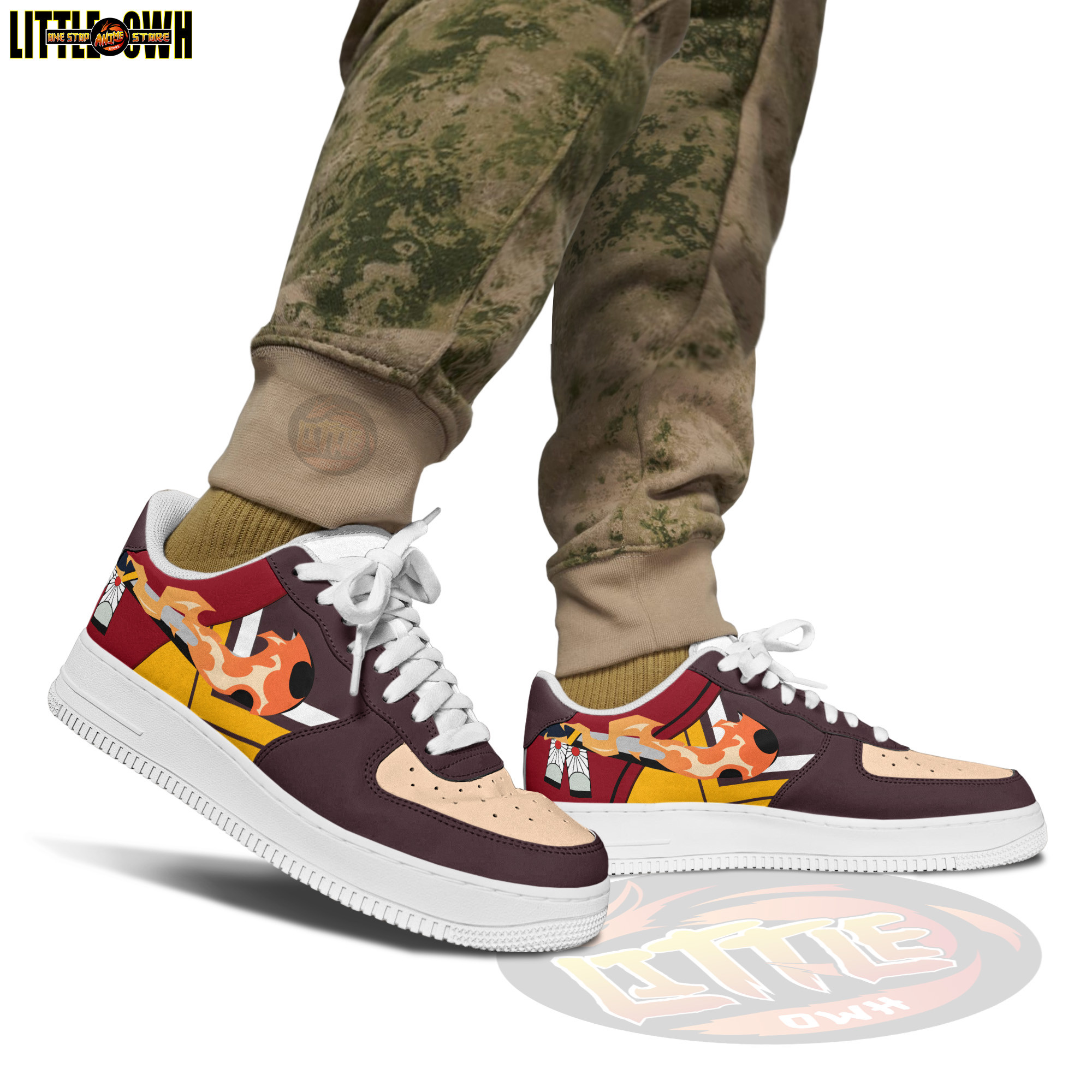 Yoriichi Tsugikuni Anime Sneakers - Custom Demon Slayer AF1 Shoes 4 Yoriichi Tsugikuni Anime Sneakers - Custom Demon Slayer AF1 Shoes - Image 4