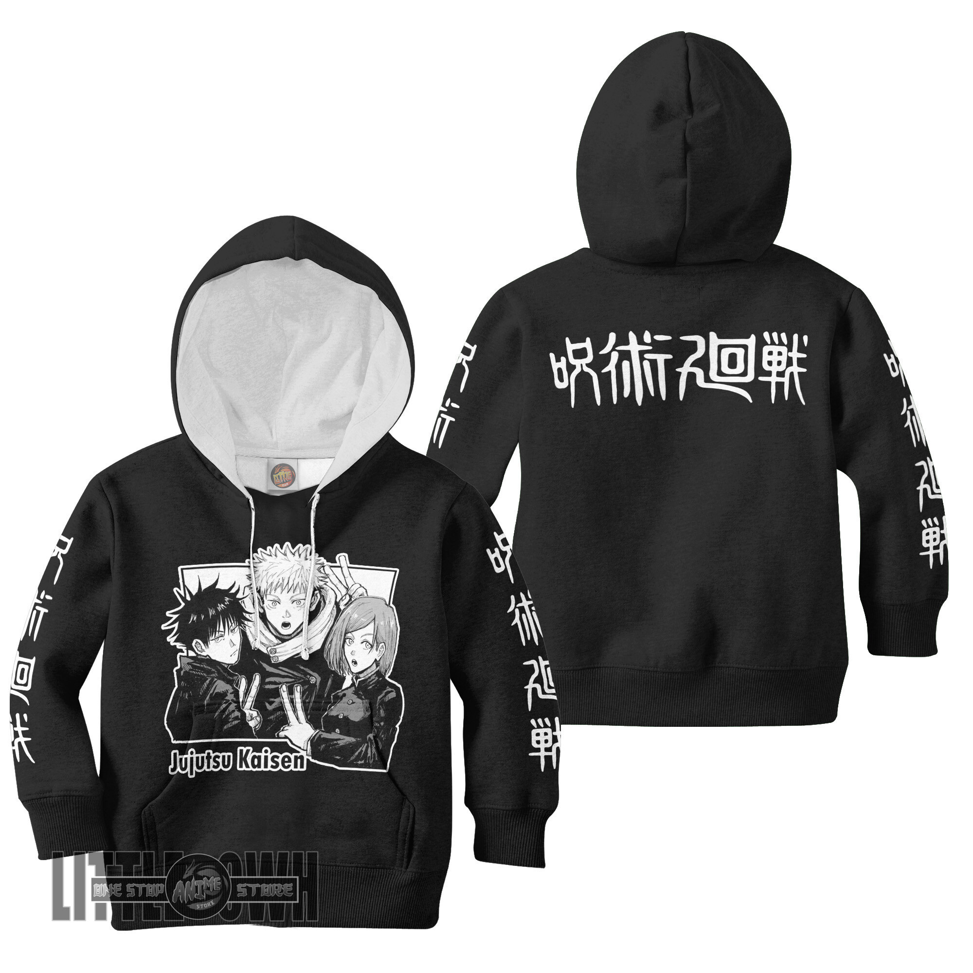Yuji Itadori And Megumi Fushiguro And Nobara Kugisaki Jujutsu Kaisen Anime Kids Hoodie and Sweater