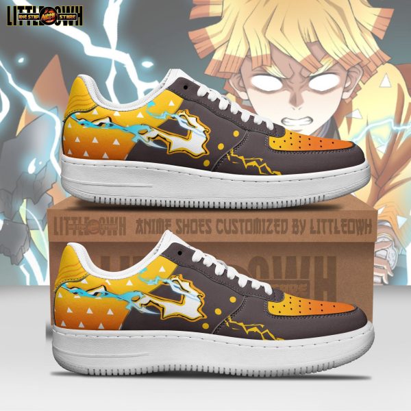 Zenitsu Agatsuma Anime Sneakers - Custom Demon Slayer AF1 Shoes
