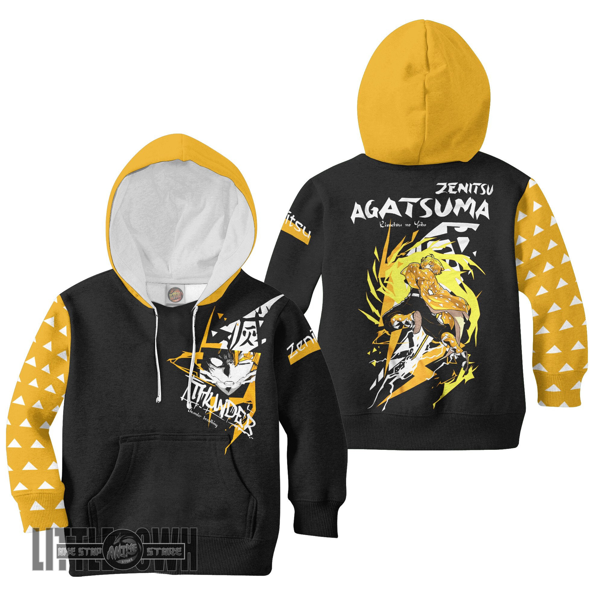 Zenitsu Agatsuma Hoodie Custom Demon Slayer Anime Cosplay Costume