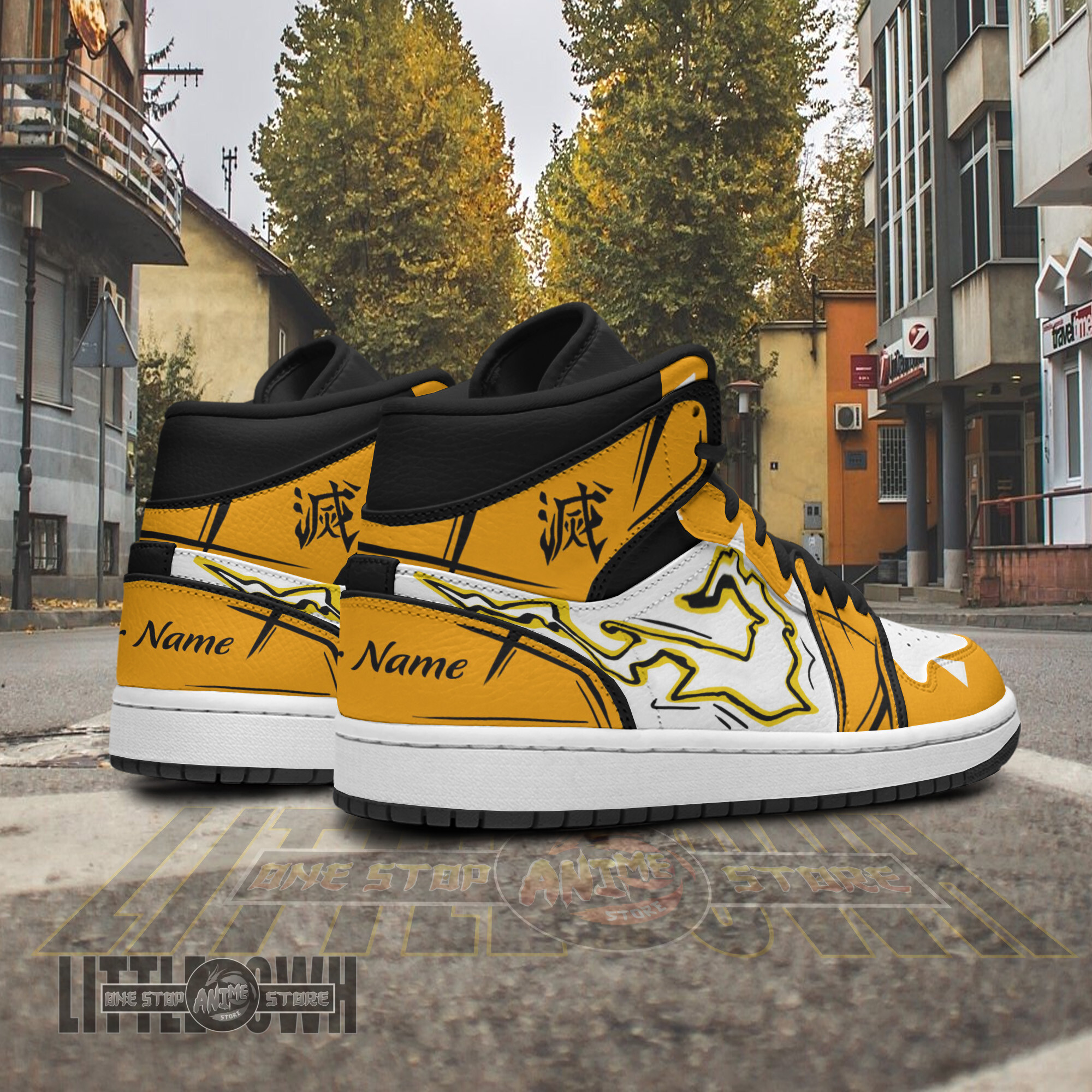 Zenitsu Agatsuma Persionalized Shoes Thunder Breathing Demon Slayer Anime Boot Sneakers 3 Zenitsu Agatsuma Persionalized Shoes Thunder Breathing Demon Slayer Anime Boot Sneakers - Image 3