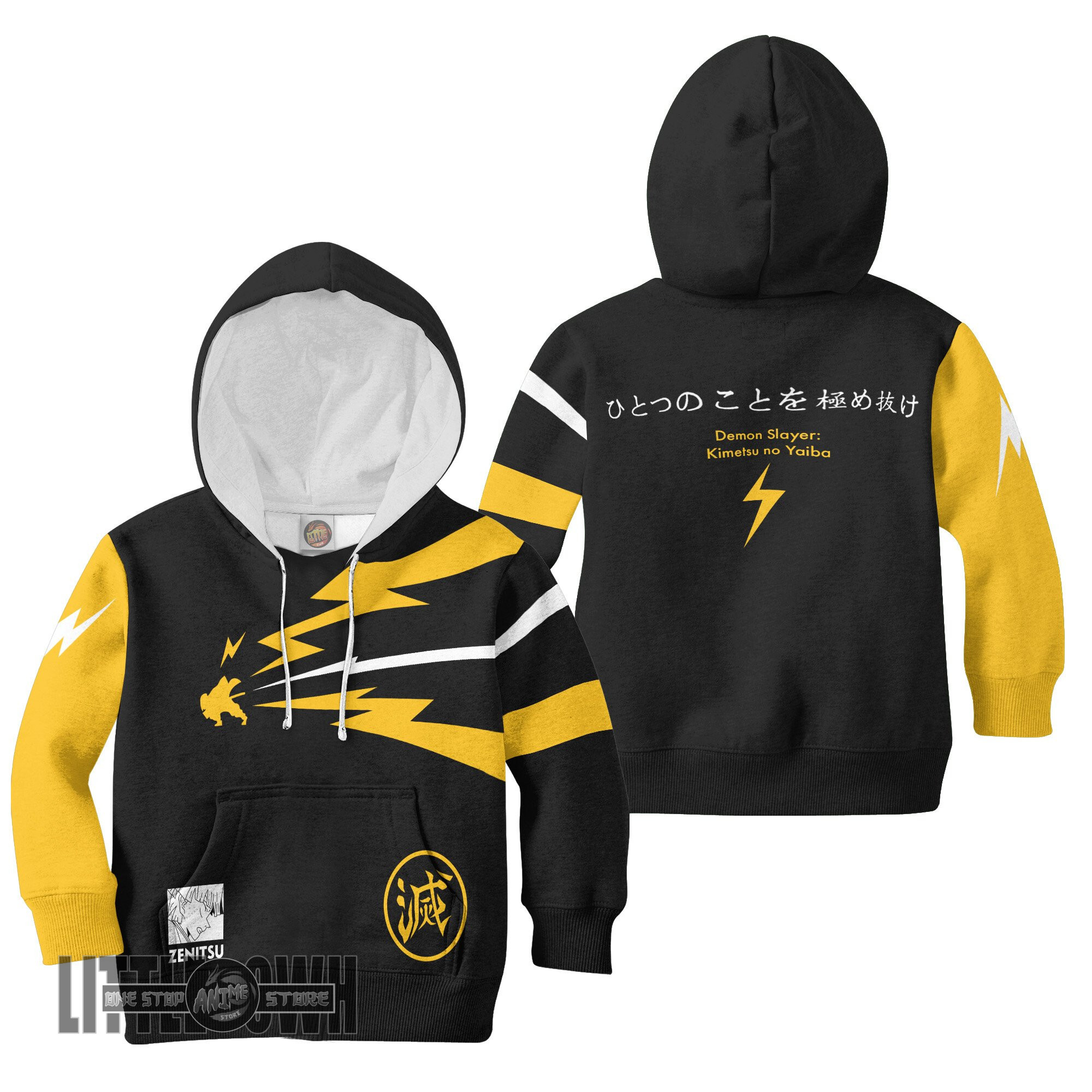 Zenitsu Demon Slayer Anime Kids Hoodie and Sweater Cosplay Costume