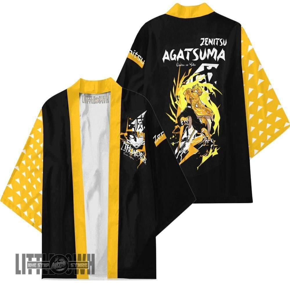 Zenitsu Kimono KNY Robe Anime Coat Cosplay Costumes