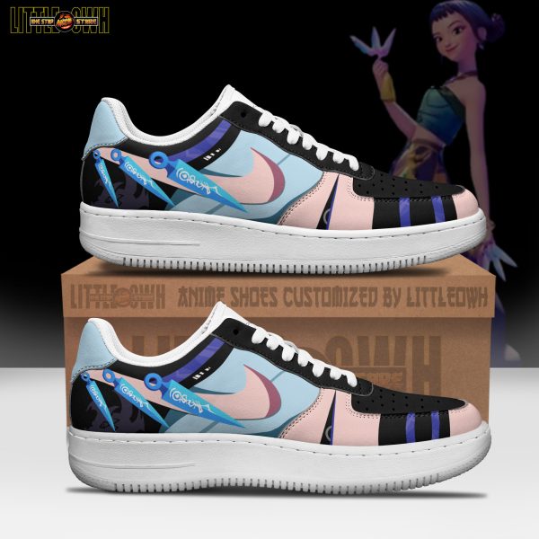 Zoey Huntrix Anime Sneakers - Custom Kpop Demon Hunters AF1 Shoes
