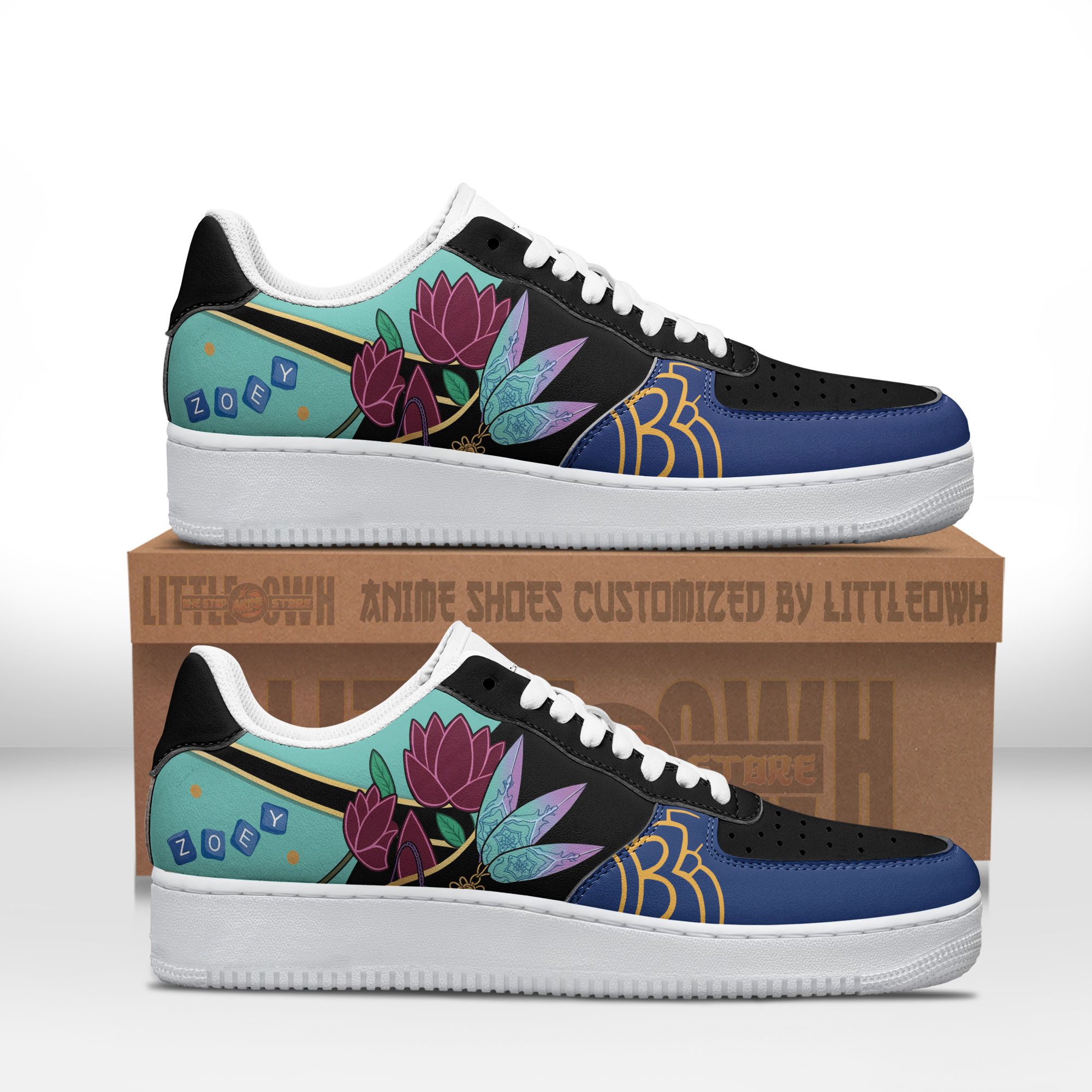 Zoey Kpop Demon Hunters AF1 Custom Shoes 1 Zoey Kpop Demon Hunters AF1 Custom Shoes