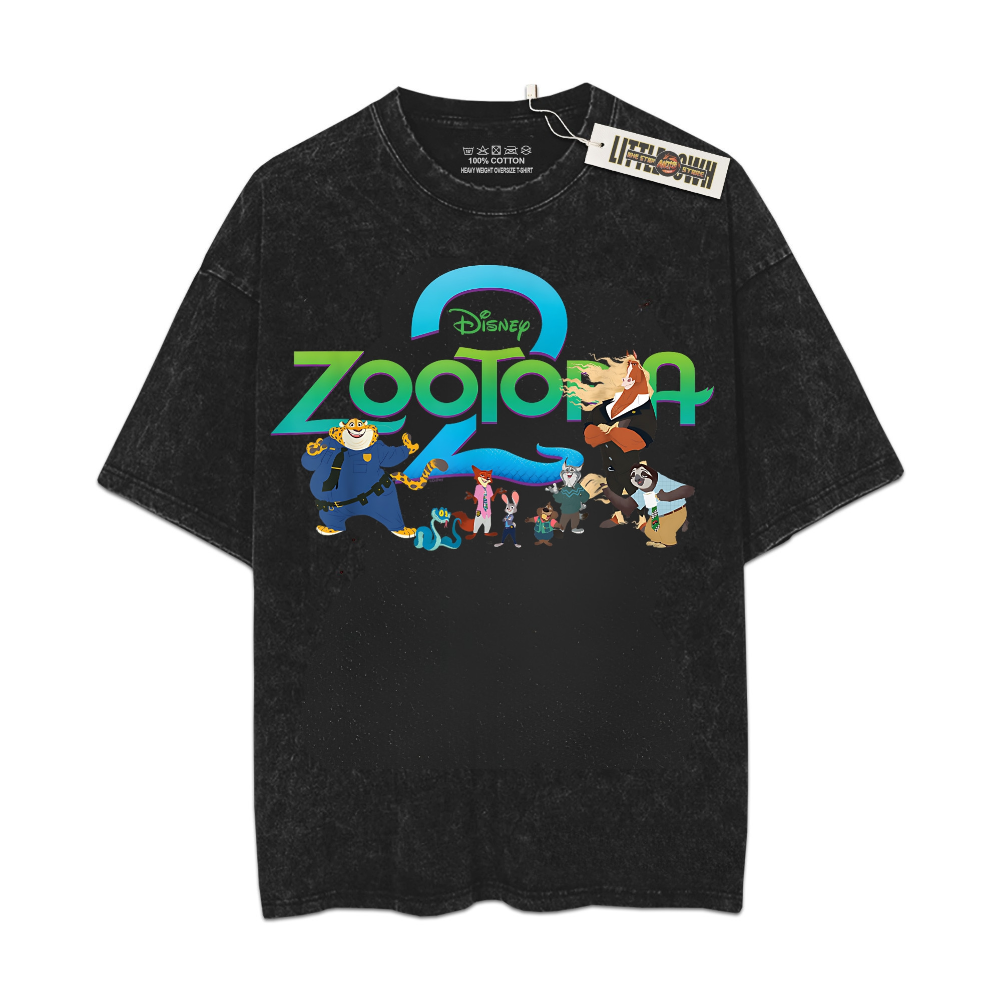 Zootopia Character Shirt Cartoon Oversized Tees